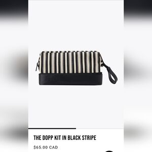 BEIS Black and White Striped Toiletry Bag